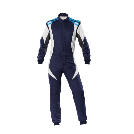 OMP FIRST-EVO FIA OVERALL 8856-2018 NAVY BLAUW-WIT