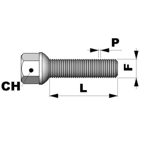 M12x1.5  50mm lang