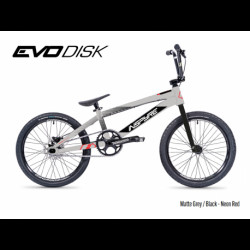 Inspyre Evo Disk Bike 2022 Matte Grey / Neon Red